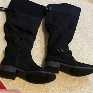 Sun + Stone Black Over the Knee Boots